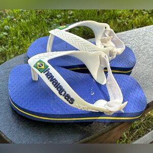 Havaianas Blue and White Sandals